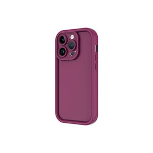 Funda de Silicona Líquida de Lujo con Diseño de Piña para iPhone 14 Pro Max con Protección Antihuellas-Damson - Product Image 6