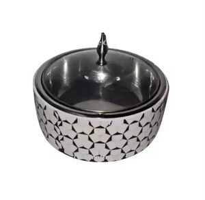 Plat à casserole élégant et attrayant avec couvercle en verre offrant des tailles et des formes personnalisées pour le service de marmites et les repas élégants - Product Image 1