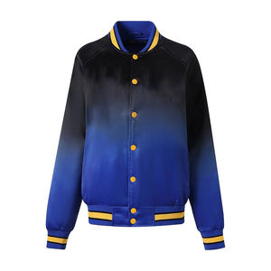 Chaqueta universitaria de satén para hombre de tarifa barata, transpirable, con logotipo personalizado, cómoda, de tendencia superior, ropa informal, chaqueta universitaria para hombre - Product Image 1
