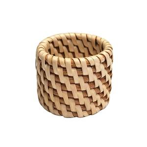 Handmade Basic Elegant 4-Piece Custom Sustainable Rattan <b>Napkin</b> Rings <b>Wedding</b> <b>Napkin</b> Rings and Parties Made in Vietnam - Product Image 1