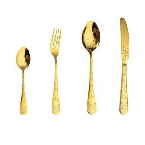 Ensemble de couverts plaqués or poli miroir Argenterie et couverts en acier inoxydable de haute qualité - Product Image 1