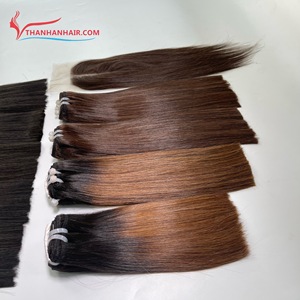 Listo para enviar Super doble trama dibujada paquetes de cabello crudo extensiones de cabello humano virgen vietnamita hueso recto cabello brasileño - Product Image 1