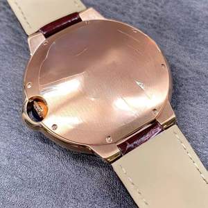 Montre mécanique pour homme avec cadran romain 2025, bracelet en cuir, or rose, mouvement de haute qualité, design simple - Product Image 4