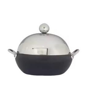 Olla de metal de alta calidad para servir, cocina elegante, cazuela para villas para calentar alimentos en el hogar y fiestas de Hotel, diseño moderno - Product Image 6