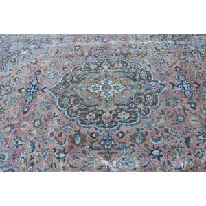 Alfombra Turca Extra Grande de 9.7x12.9 pies (296x392 cm), Alfombra Vintage con Bordes Azules - Product Image 5