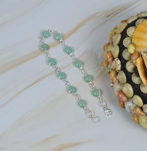 Aquamarine 925 Sterling Silver Adjustable <b>Bracelet</b> Gemstone <b>Bracelet</b> Handmade Jewelry Gift for Anniversary 11 Stone <b>Bracelet</b> - Product Image 4