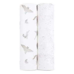 Nouveau-né confortable motif lavable tissu en microfibre couleur blanche tricoté mousseline coton Premium couvertures articles pour ensemble de cadeaux - Product Image 1