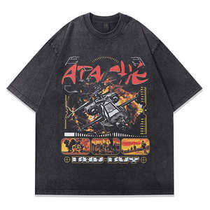 2025เสื้อยืดคอกลมทรงบ็อกซี่ฟิตสำหรับผู้ชายผ้าฝ้ายพิมพ์ลายสกรีนไซส์ใหญ่กว่าปกติสไตล์สตรีท DIY - Product Image 6