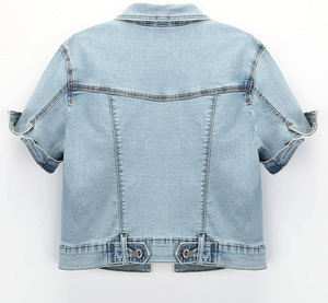 2024 vente en gros sur mesure femmes veste en jean tricotée régulière automne hiver respirant coton écologique - Product Image 3