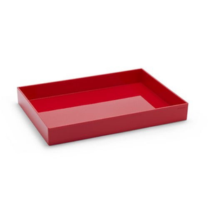 ถาดแล็กเกอร์ไม้งานฝีมือเคลือบเงามันวาวหรูหราสำหรับบ้านและห้องครัวถาดแลคเกอร์สีแดงขนาดใหญ่สำหรับโต๊ะอาหาร - Product Image 4