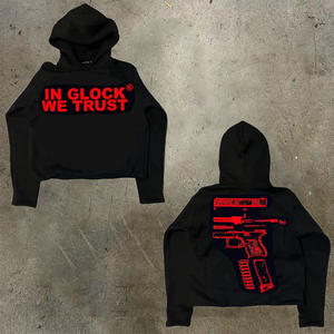 Sudadera con Capucha Corta de Forro Polar Grueso de 450 g/m² de Ajuste Regular para Invierno 2026 con Bajo sin Rematar, Sudadera Personalizada (Secado Rápido) - Product Image 5