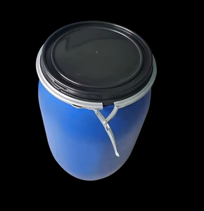 Durable HDPE Blue Drums Barriles de plástico de grado industrial para el almacenamiento de líquidos y químicos Glo Trademark Trading - Product Image 6