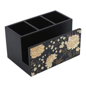 Porta Cucharas de Madera con Diseño de Arte Popular, Estilo Artesanal, Moderno y Minimalista con Patrón Sutil - Product Image 6