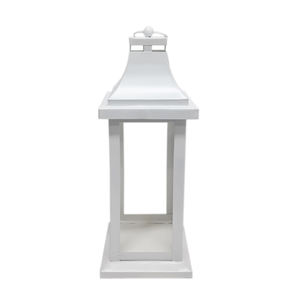 Lanterne décorative en fer de luxe design nouveau bougeoir blanc fini pour la décoration de la maison faite à la main - Product Image 1