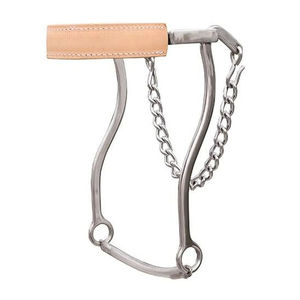 Mors de cheval en acier inoxydable robuste, mors à joue Hackamore, embout lisse poli pour l'équitation et l'entraînement - Product Image 1