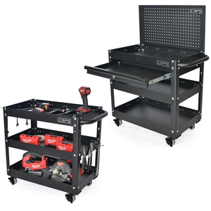 Chariot à outils 3 niveaux armoire à outils en acier inoxydable pour mécanicien Garage entrepôt armoire à outils avec roues fabricant vietnamien - Product Image 1