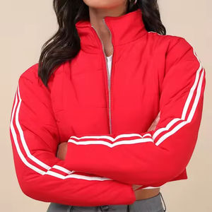 Chaquetas Cortas Acolchadas de Lujo para Mujer, Logotipo Personalizado Bordado, Chaqueta Corta de Invierno de Secado Rápido, Chaquetas Acolchadas - Product Image 5