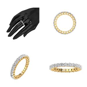 Anillo de boda de oro sólido de 9K para mujer 1.7Cts VS Clarity EF Color Lab Grown Diamond Brilliant Cut IGI Certified Luxury - Product Image 2