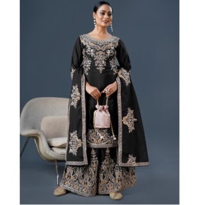 Handcrafted <b>Pakistani</b> Salwar Kameez With Embroidery Work and Designer Sleeves for Weddings Available in Bulk Quantity - Product Image 1