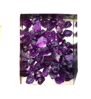 25 Pièces de Pierres Précieuses Améthyste Violette Brutes Taillées à la Main de Haute Qualité, Pierre de Naissance de Février, 10-12 MM, Effet Optique Étoilé Naturel, Non Certifiées