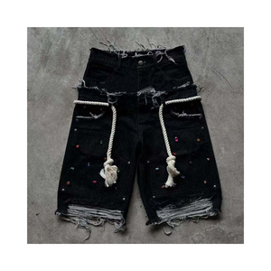 Short en détresse conçu pour le confort d'été Tissu léger en vrac disponible - Product Image 1