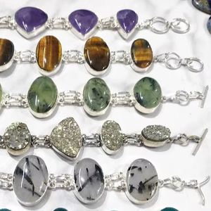 Bracelet en quartz rutile de meilleure qualité Bracelets plaqués argent Bijoux fantaisie - Product Image 3