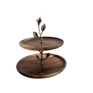 Support de décoration de gâteaux en bois de qualité supérieure avec motif renne en métal Support de service pour desserts sucrés - Product Image 5