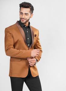 Blazer Casual para Hombre Color Dorado Mostaza de Primera Calidad para Primavera, Otoño y Uso Diario Disponible a un Precio Accesible desde India - Product Image 4