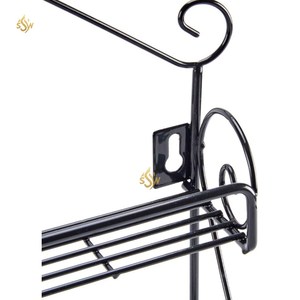 Utensilios para el hogar y la cocina, herramientas de la mejor calidad, tamaño grande, forma personalizada, hierro, color negro, 3 niveles, estantes de almacenamiento de especias de la India - Product Image 4