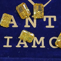 Diamante creado en laboratorio elegante al por mayor, amarillo vivo elegante, 4ct VS1, corte radiante, certificado IGI, Diamante CVD HPHT cultivado en laboratorio