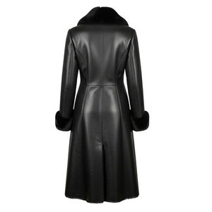Manteau long en cuir de crocodile véritable pour femmes de qualité supérieure avec fourrure Luxe Hiver Vente en gros Prix bas Manteau long en cuir de haute qualité - Product Image 6