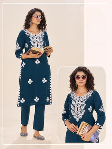 Tissu : 14 kg de rayonne avec travail   Travail de qualité supérieure   Travail de qualité supérieure   Longueur du haut 40   Longueur du pantalon 38 - Product Image 4