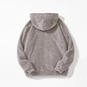 Sweat-shirt en polaire Sherpa lourd avec logo personnalisé OEM Sweat-shirt à capuche unisexe polaire Sherpa zippé de haute qualité - Product Image 2