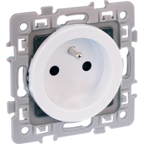 Renovación Blanco SQUARE 2P + T Socket para enchufes y enchufes - Product Image 1