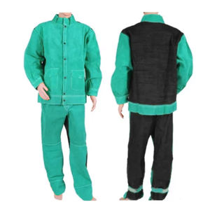 Meilleure performance Costumes de soudage en cuir de vachette robuste Vêtements de construction industriels chauds et épais à bas prix pas cher - Product Image 2