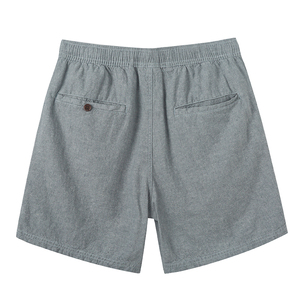 Shorts amples en lin et coton pour homme, couleurs unies, style décontracté, légers, pour l'été, coupe large, vintage, pour la plage - Product Image 2