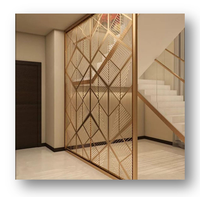 Paravent décoratif moderne en acier inoxydable étanche pour intérieur, sur mesure, fournisseur OEM en gros