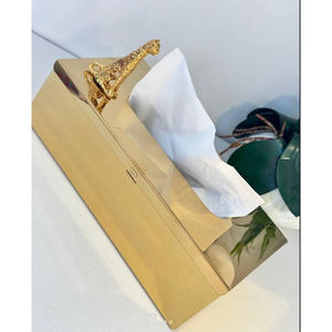 Boîte à mouchoirs de table design fantastique en métal martelé, porte-mouchoirs pour le bureau, organisateur de bureau, porte-serviettes, best-seller - Product Image 6