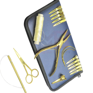 ชุดอุปกรณ์ต่อผมคุณภาพสูงแบบกำหนดเอง กรรไกรขนาดเล็ก คีม ตัวช่วยทำห่วง พร้อมคลิป สำหรับใช้ในร้านเสริมสวย โดดเด่นสำหรับการซื้อ - Product Image 5