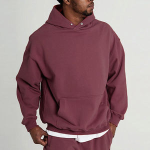 Sudaderas con capucha de algodón personalizadas para hombre, sudadera funcional con bolsillos en los hombros, jersey de gran tamaño, Sudadera con capucha de peso pesado - Product Image 1