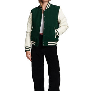 Letterman Varsity Jacket <b>Manufacturer</b> Custom Women Vintage Streetwear Blank Varsity Jacket Women Breathable Customization - Product Image 1