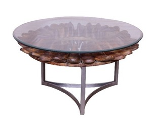 Leeroy โต๊ะกาแฟพร้อมโต๊ะกาแฟกระจกเฟอร์นิเจอร์ห้องนั่งเล่นน้ำหนักเบาพกพาได้ - Product Image 3