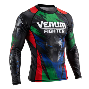 Camiseta de Entrenamiento MMA Venum Fighter Rash Guard de Manga Larga con Estampado por Sublimación para Hombre, Secado Rápido, Manga Completa, Venum Fitness Rash Guard - Product Image 2