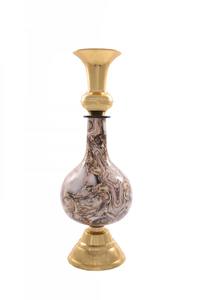 Florero de Metal ecológico hecho a mano para decoración del hogar, boda costera, inauguración de la casa, acabado dorado de alta calidad, Moderno - Product Image 4