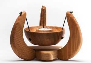 High-quality Wooden Candlestick Holder with Embossing Printing for <b>Tealight</b> and Pillar <b>Candles</b> Home Living Room Table Decor - Product Image 2