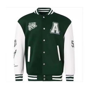 เสื้อแจ็กเก็ตเบสบอลใส่ได้ทุกเพศเสื้อกีฬาแบบไม่มีลายว่างเปล่าแบบพรีเมี่ยมออกแบบได้ตามที่ต้องการ - Product Image 3