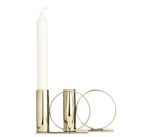 Bougeoir doré antique pour décoration de mariage Support de table de décoration de maison en métal de luxe - Product Image 1