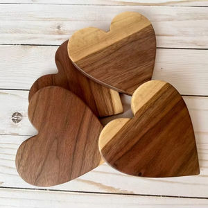 Juego de tablas de queso con acabado liso de larga duración, de bambú y acero inoxidable, tabla de cortar de compañero de cocina de madera maciza - Product Image 1