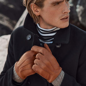 Gants d'hiver en cuir coupe-vent personnalisables avec mitaines de qualité d'isolation thermique pour logo à la mode par temps froid en plein air - Product Image 2