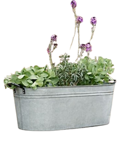Juego de tres cubos de macetas de flores para decoración del hogar con maceta galvanizada pura de aspecto resistente y elegante a bajo precio - Product Image 3